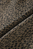 Leopard Denim Tie High Waist Shorts