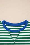 Stripe Terry Knit Top & Shorts Set