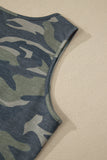 Camo Print Slim Tank Pant Suit Set