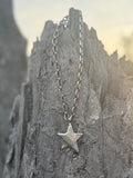 Chunky Chain Silver Star Necklace