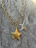 Chunky Chain Silver Star Necklace