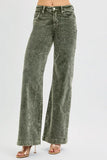 RISEN Full Size High Rise Wide Leg Corduroy Jeans Plus Size