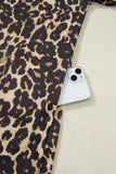 Leopard & Pink Detail Oversized T Shirt Dress