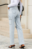 Jazlyn Cargo Light Wash Denim Jeans