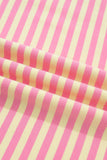 Plus Size Stripe Boxy Tee & Drawstring Short Set