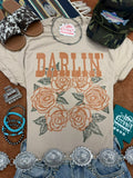Darlin' Floral Roses Graphic Tee