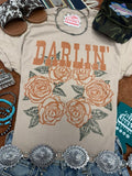Darlin' Floral Roses Graphic Tee