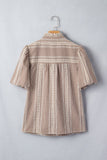 Maggie Puff Sleeve Western Horseshoe Gingham Blouse