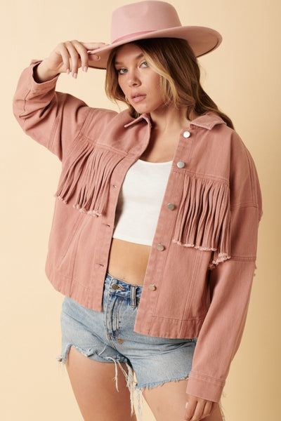 Mittoshop Fringe Detail Cotton Twill Western Jacket