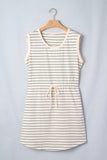 Mabel Stripe Drawstring Tunic Tank