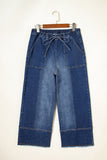 Aleah Hem Wide Leg Denim Jeans, Pants