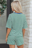Striped Casual Terry Lounge Set