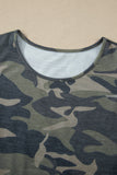 Camo Print Slim Tank Pant Suit Set