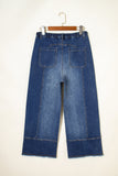 Aleah Hem Wide Leg Denim Jeans, Pants