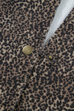 Elliana Leopard Print Slim Button Up Vest