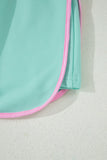 Mint & Pink Shoulder T Shirt Set
