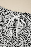Cheetah Wide Leg Drawstring Knit Pants