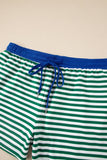 Plus Size Stripe Boxy Tee & Drawstring Short Set