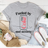 Relatable Daily Struggle Shirt – "Fueled By Diet Coke & Anxiety" Graphic Tee