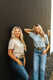 Viral Boot Stitch Western Graphic Tee - Blue