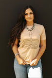 Viral Boot Stitch Western Graphic Tee - Tan