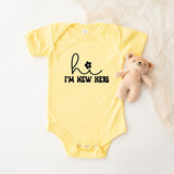 Hi I'm New Here Baby Onesie