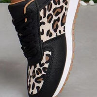 Leopard Cheetah Lace Up Sneakers