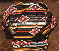 "Into the Sunset" Flowy Aztec