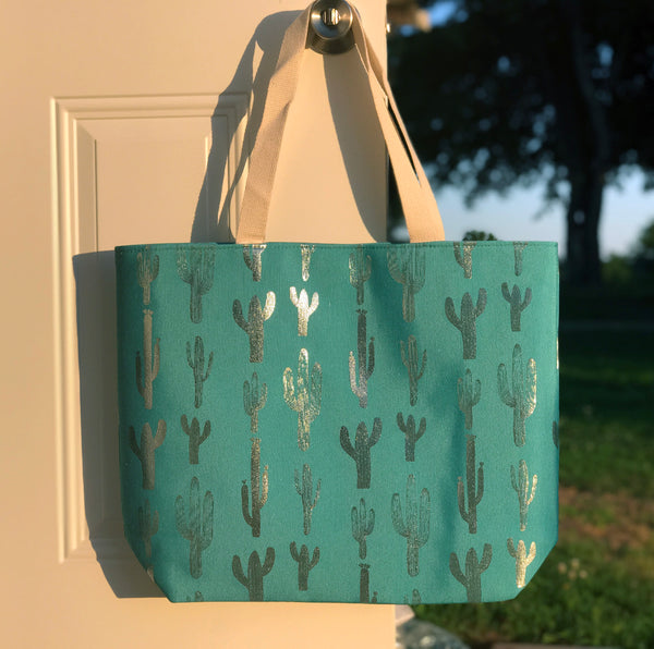 Turquoise Cactus Bag