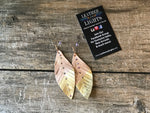 Rose Gold & Gold Feather Earrings