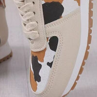 Leopard Cheetah Lace Up Sneakers