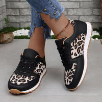 Leopard Cheetah Lace Up Sneakers